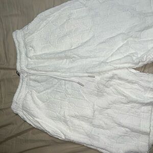 Dior White Textured Jogger Pants